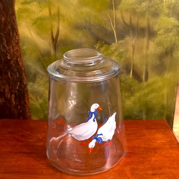 Vintage  🪿🪿 Glass Jar with Geese Design - Picture 3 of 5